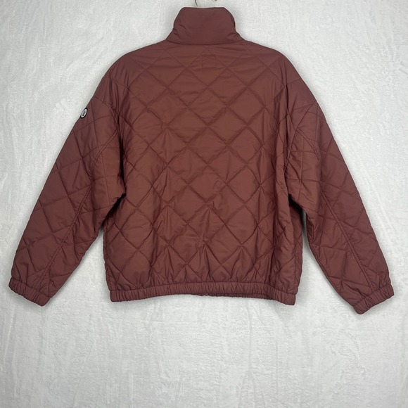 Vuori Echo Insulated Bomber Jacket Womens Terracotta Quilted Puffer sz M/L *Read - Picture 2 of 16